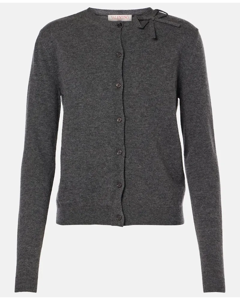Valentino Garavani Cardigan in lana vergine Grigio