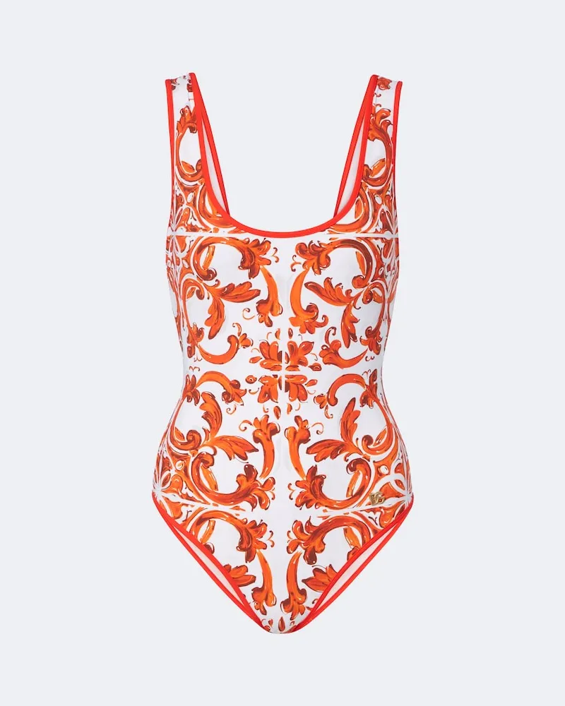 Dolce & Gabbana Costume intero Majolica Arancione