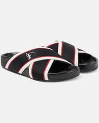 Christian Louboutin Sandali Hot Cross Bizz in canvas e pelle Nero