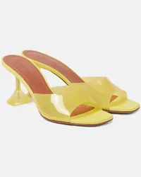 Amina Muaddi Sandali Lupita Glass 70 in PVC Giallo