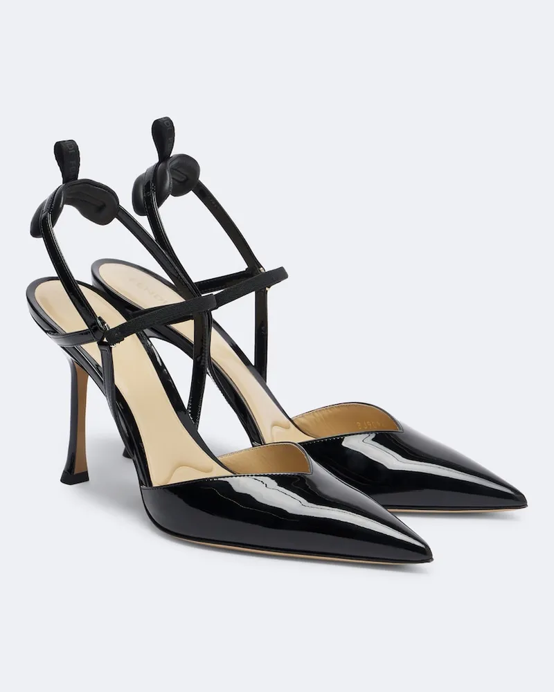 Fendi Pumps slingback Very Colibrì in pelle Nero