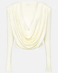 Magda Butrym Top in jersey Bianco