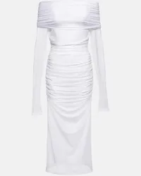 Dolce & Gabbana x Kim - Abito midi in tulle con ruches Bianco