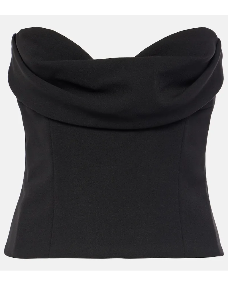 Magda Butrym Top in misto lana Nero
