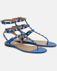 Valentino Garavani Sandali infradito Rockstud in pelle Blu