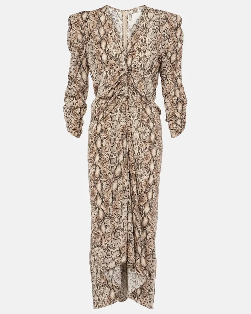 Isabel Marant Abito midi Albini in misto seta Multicolore