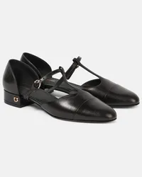 Ferragamo Ballerine Mary Jane Linette in pelle Nero