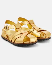 Dries van Noten Sandali in pelle Oro