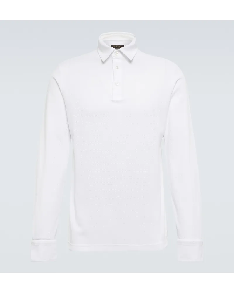 Loro Piana Pullover in cotone a maniche lunghe Bianco