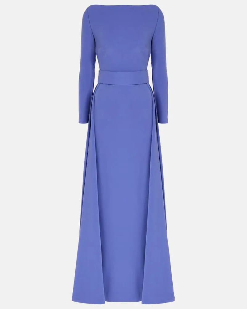 Solace London Abito lungo Shayla in crÃªpe Blu