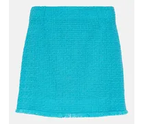 Dolce & Gabbana Minigonna in tweed di misto lana Blu