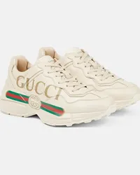 Gucci Sneakers Rhyton in pelle Bianco