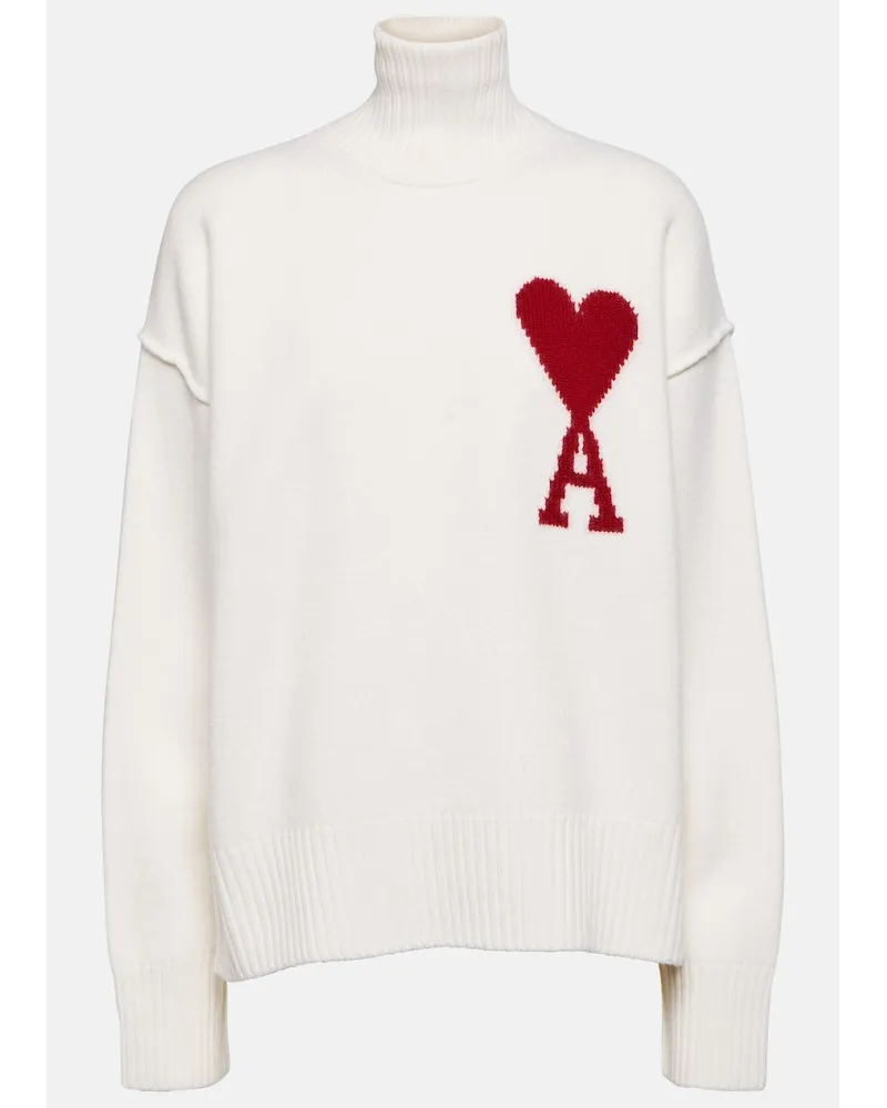 AMI Paris Dolcevita Ami de CÅur in lana Bianco