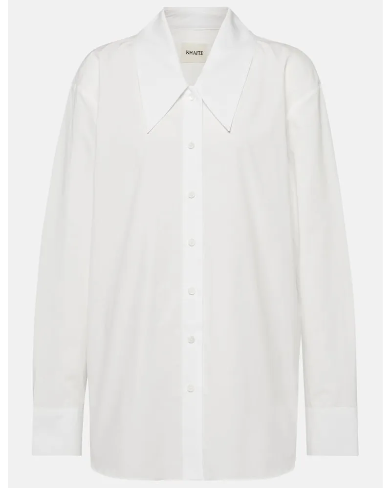 KHAITE Camicia Lago in popeline di cotone Bianco