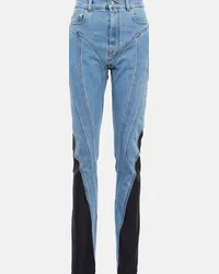 Thierry Mugler Jeans con jersey Blu