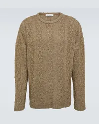 Our Legacy Pullover Aran in misto lana Beige