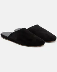 The Row Sandali Franco in suede Nero