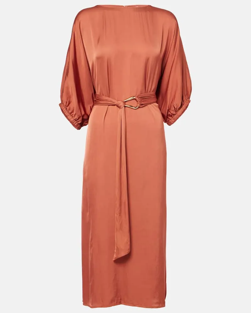 Velvet Abito midi Laurel in raso Arancione