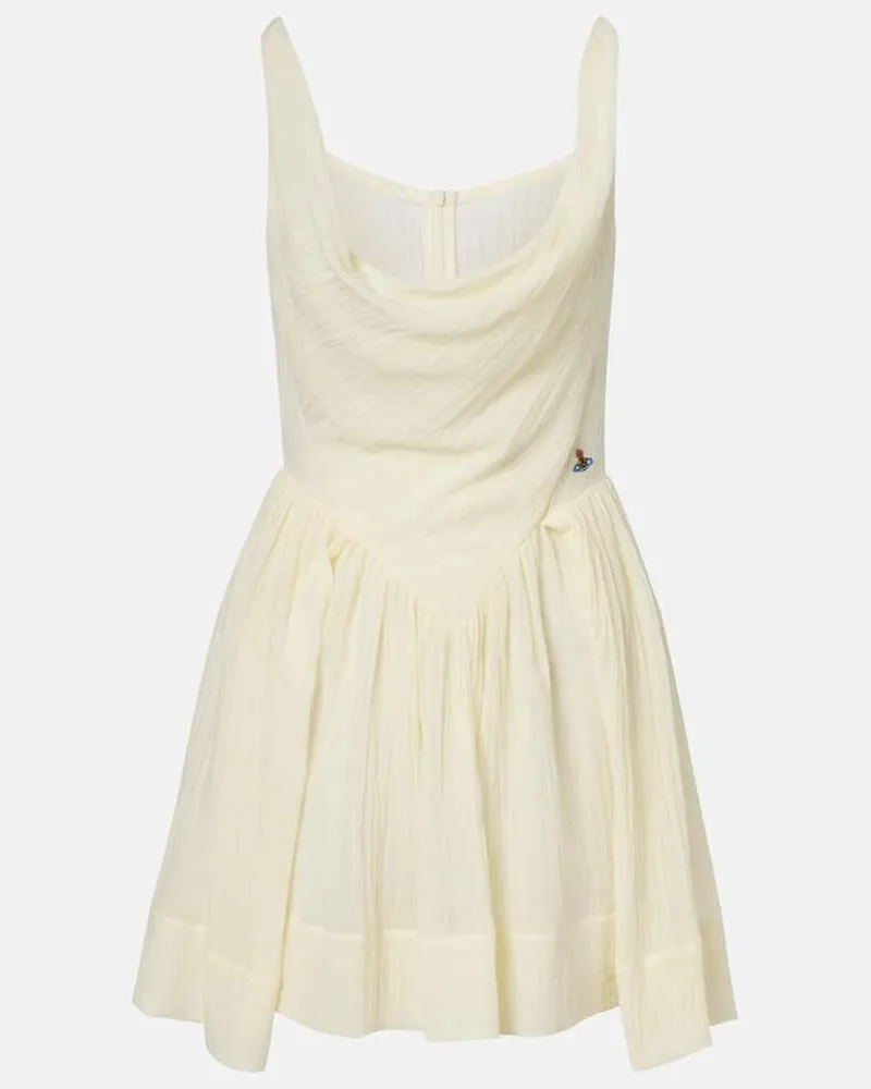 Vivienne Westwood Abito corto Sunday in cotone Giallo