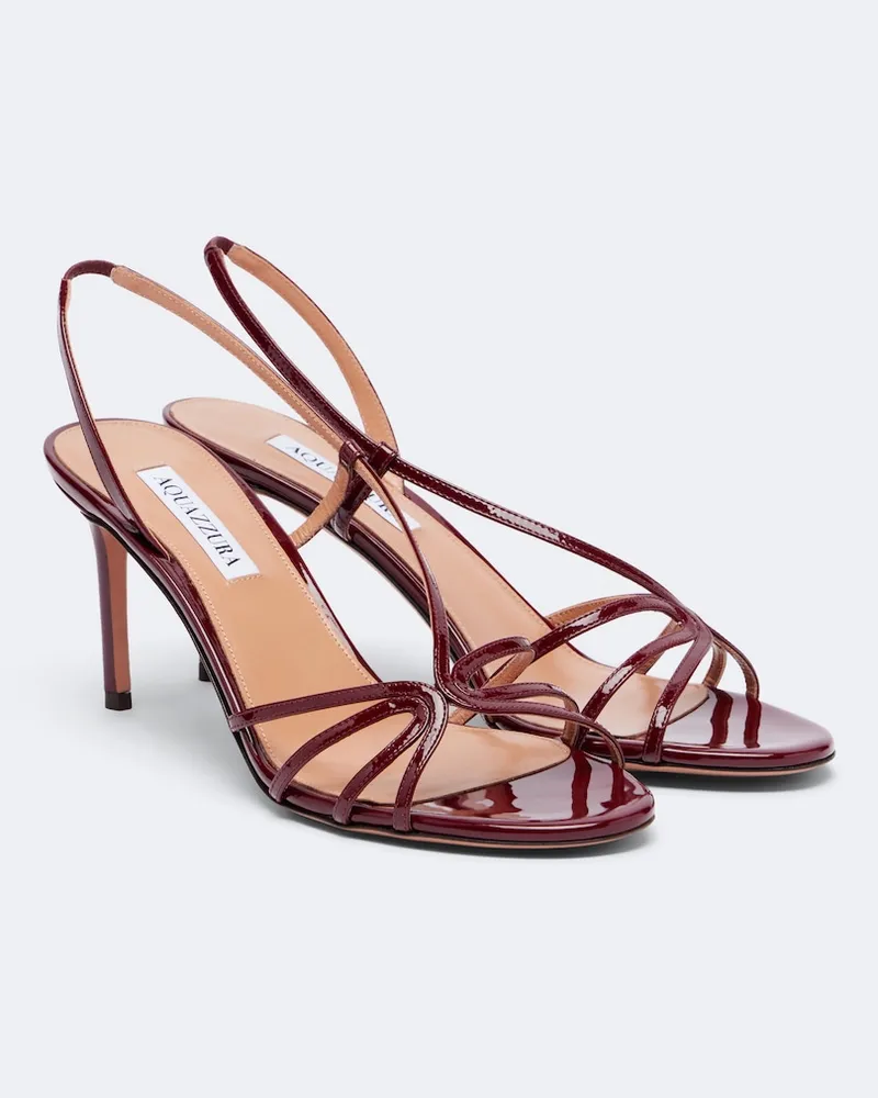 Aquazzura Sandali slingback Talk To Me in vernice Borgogna