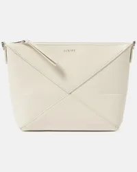 Loewe Clutch a spalla Puzzle Fold in pelle Bianco