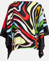 Emilio Pucci Blusa Marmo in raso Multicolore