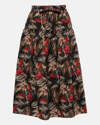 Ulla Johnson Gonna midi Fernanda in popeline Multicolore