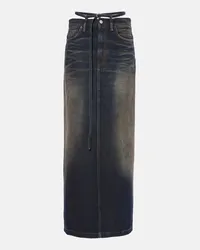 Acne Studios Gonna lunga Talia in denim Blu