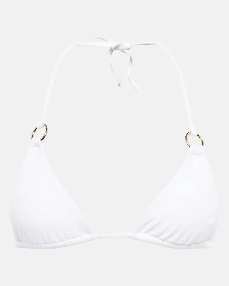 Louisa Ballou Top bikini Mini Ring Bianco