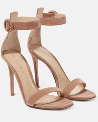 Gianvito Rossi Sandali Portofino in suede Beige