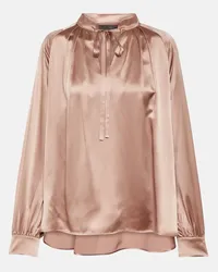 Max Mara Blusa Tamigi in raso di seta Rosa