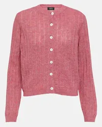 A.P.C. Cardigan Milena in maglia Rosa