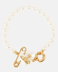 Vivienne Westwood Bracciale Orietta con perle bijoux Neutro