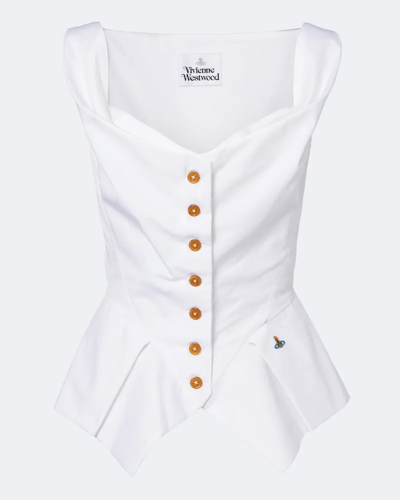 Vivienne Westwood Top Monday in cotone Bianco