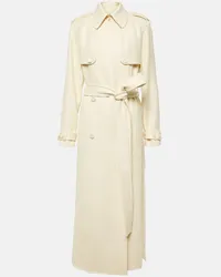 Gabriela Hearst Trench Eithne in seta e lana Bianco