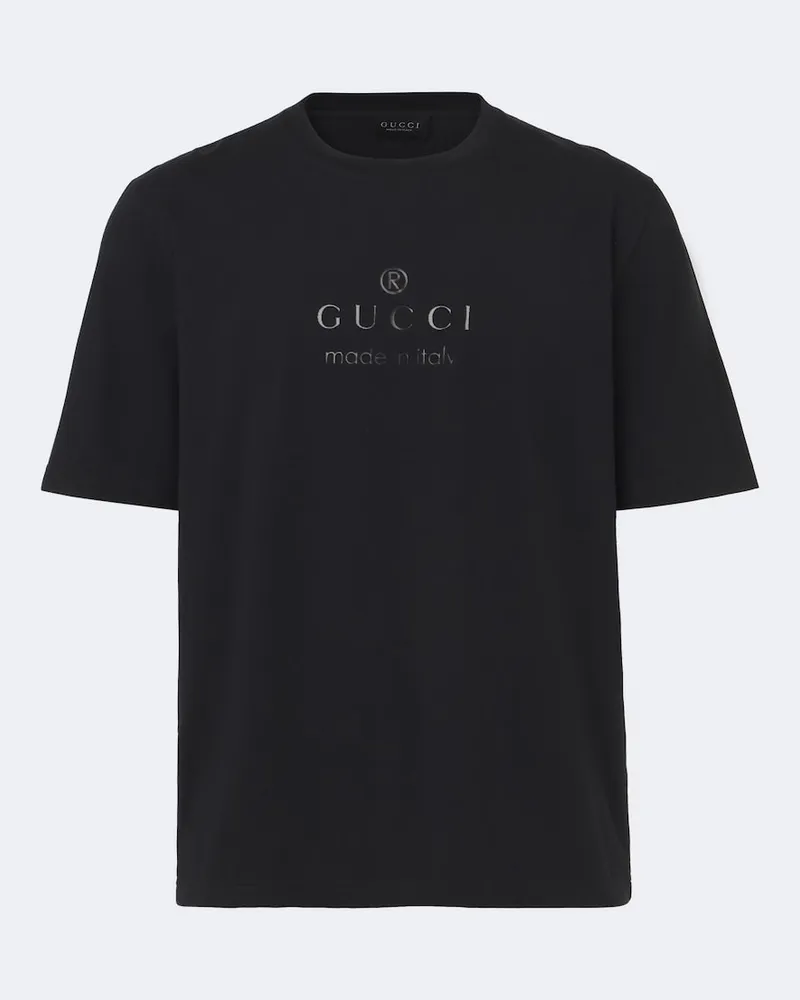 Gucci T-shirt in jersey di cotone devoré Nero