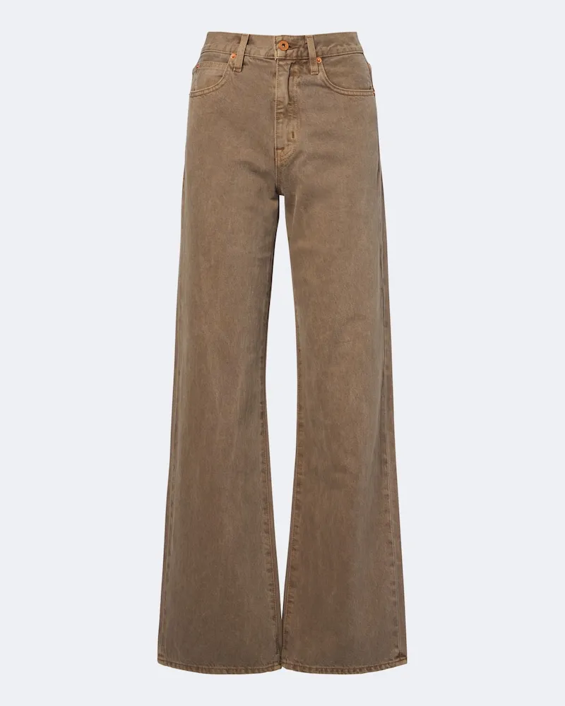 SLVRLAKE Jeans Grace a gamba larga Marrone