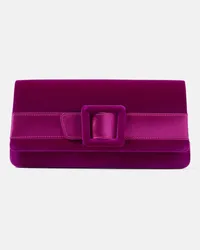 Manolo Blahnik Clutch Maygot in velluto Viola