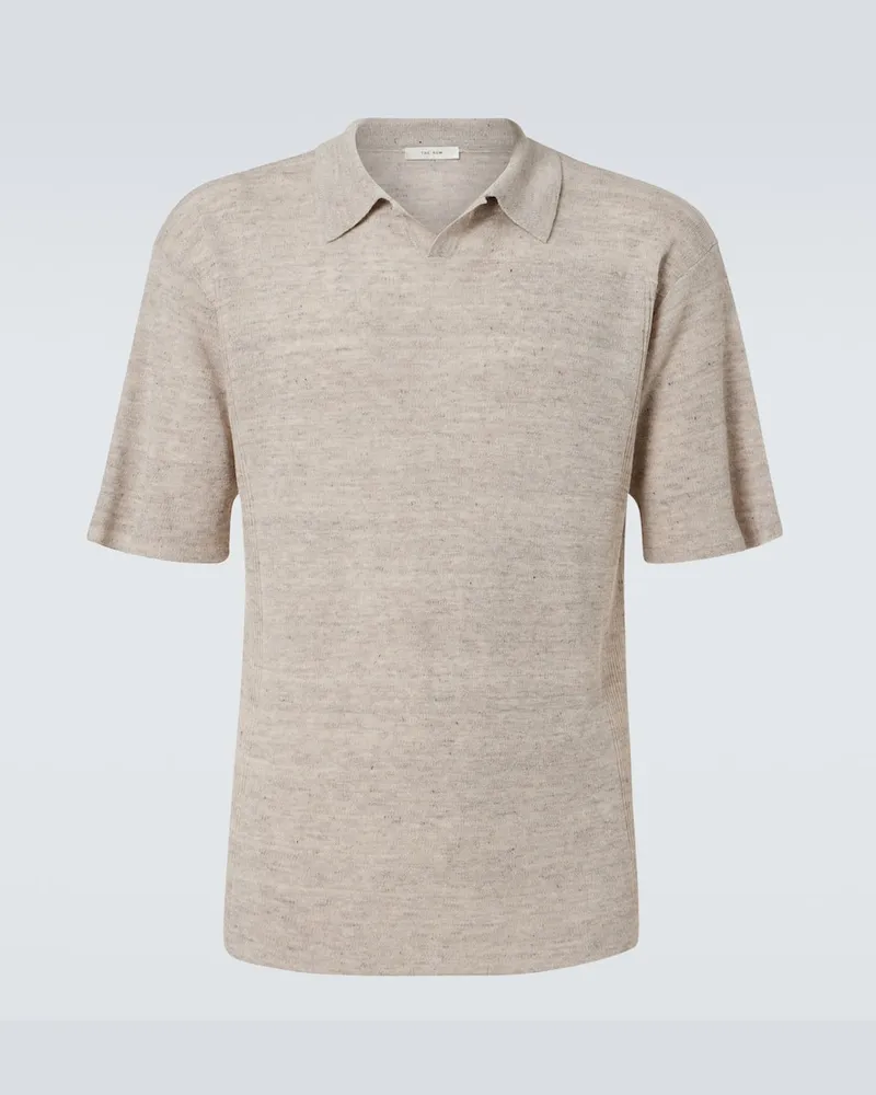 The Row Polo Reggie in misto lino Beige