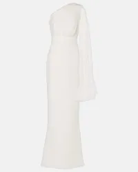 Max Mara Bridal - Abito lungo Lorena in chiffon e cady Bianco