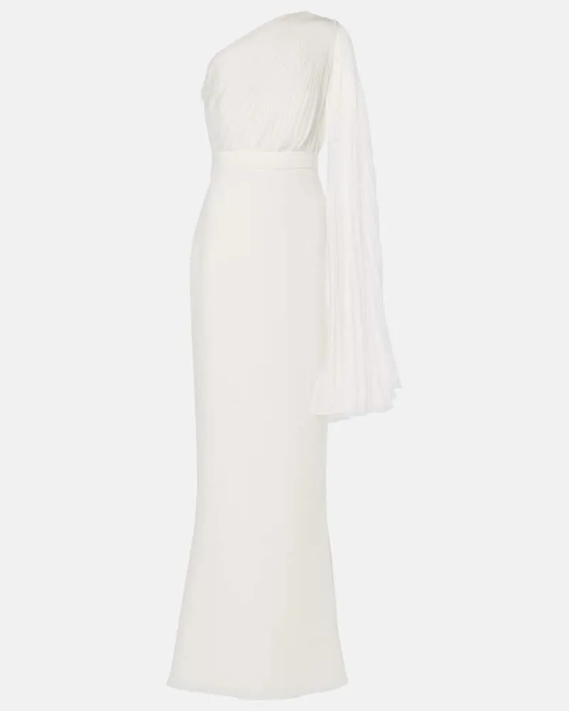 Max Mara Bridal - Abito lungo Lorena in chiffon e cady Bianco