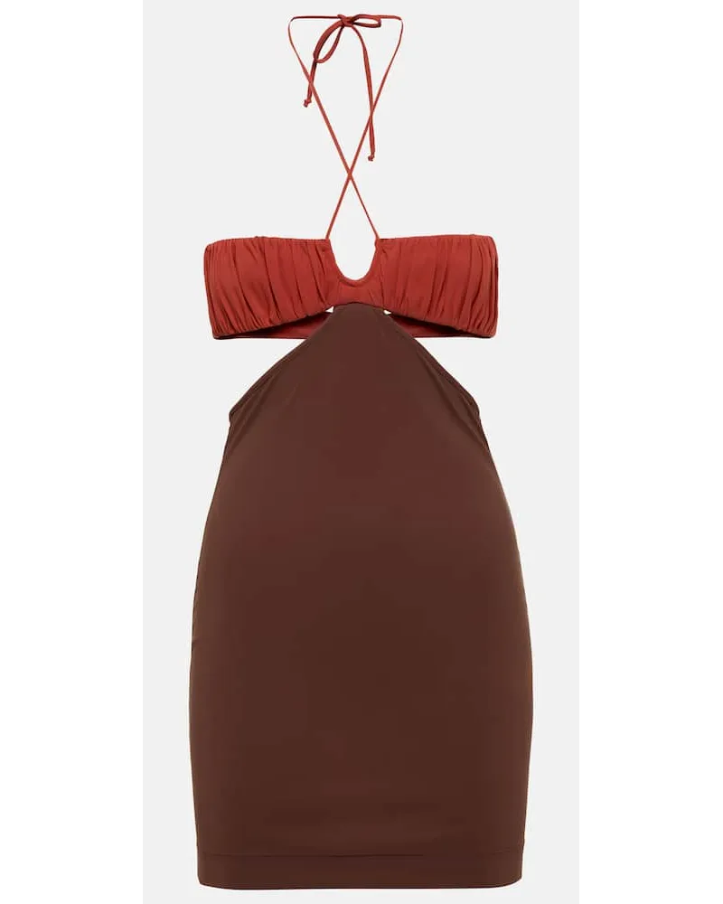 Nensi Dojaka Miniabito con cut-out Marrone