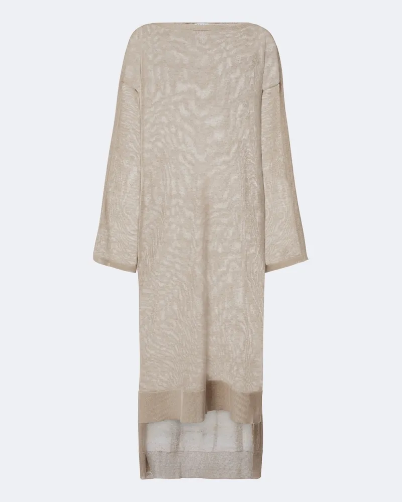 Alaïa Alaïa Caftano in lino e seta Beige