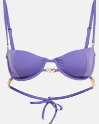 Stella McCartney Top bikini con catena Viola