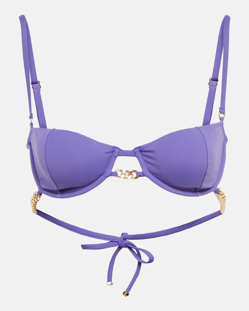 Stella McCartney Top bikini con catena Viola
