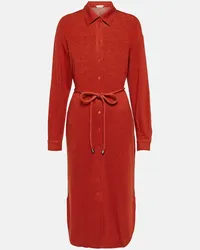 Max Mara Leisure - Abito midi Bormida in misto lino Marrone