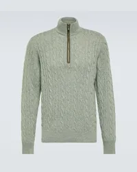 Loro Piana Pullover Treccia in cashmere Verde