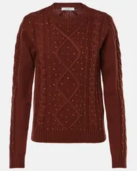 Max Mara Pullover Onde in lana e cashmere Marrone