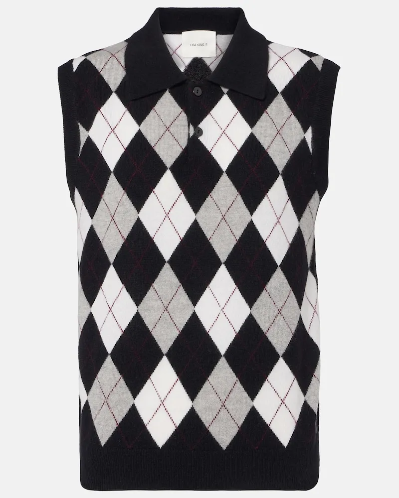 Lisa Yang Gilet Anwen in cashmere Nero