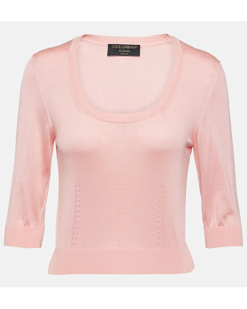 Dolce & Gabbana Pullover Capri in seta Rosa